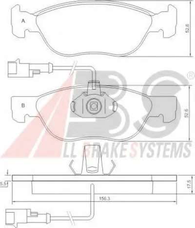 Комплект тормозных колодок, дисковый тормоз A.B.S. купить