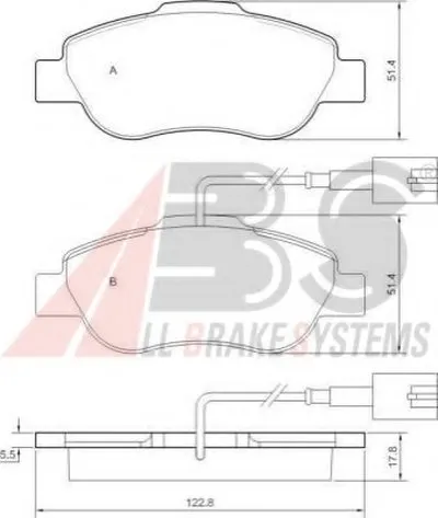 Комплект тормозных колодок, дисковый тормоз