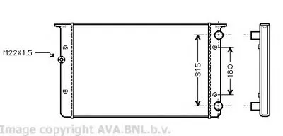 Радиатор, охлаждение двигателя AVA QUALITY COOLING купить
