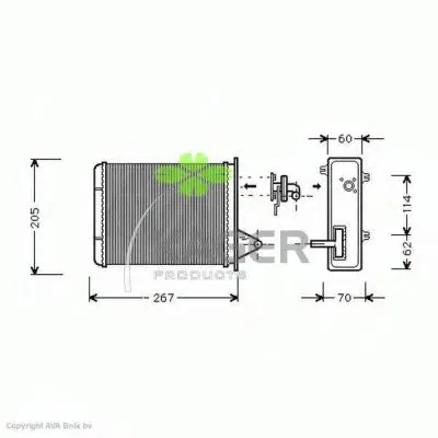Теплообменник, отопление салона KAGER купить