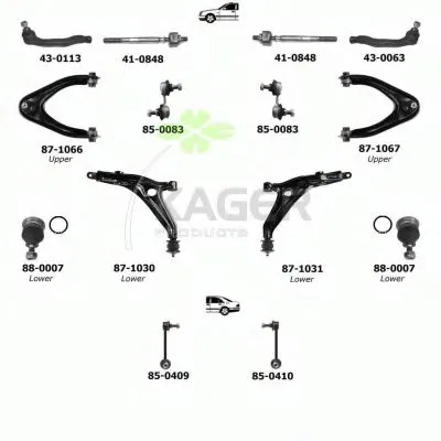 Подвеска колеса KAGER купить