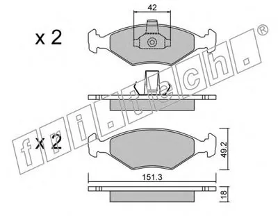 Комплект тормозных колодок, дисковый тормоз fri.tech. купить