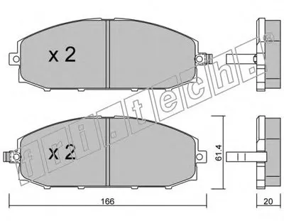 Комплект тормозных колодок, дисковый тормоз fri.tech. купить