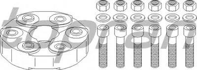 Шарнир, продольный вал TOPRAN купить