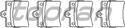 Комплект тормозных колодок, дисковый тормоз TOPRAN купить