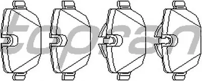 Комплект тормозных колодок, дисковый тормоз TOPRAN купить