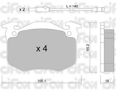 Комплект тормозных колодок, дисковый тормоз CIFAM купить