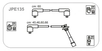 Комплект проводов зажигания JANMOR купить