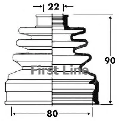 Пыльник, приводной вал FIRST LINE купить