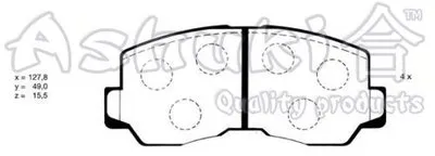 Комплект тормозных колодок, дисковый тормоз ASHUKI купить