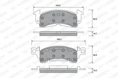Комплект тормозных колодок, дисковый тормоз WEEN купить