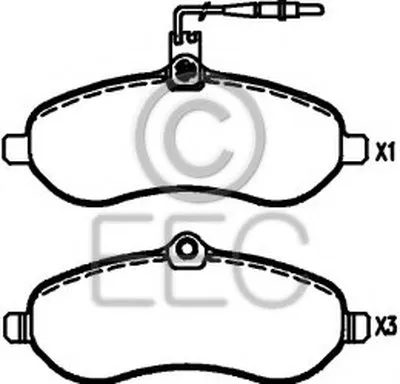 Комплект тормозных колодок, дисковый тормоз EEC купить