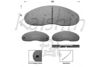 Комплект тормозных колодок, дисковый тормоз KAISHIN купить