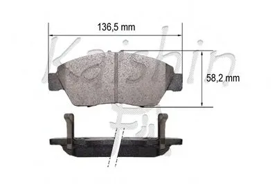 Комплект тормозных колодок, дисковый тормоз KAISHIN купить