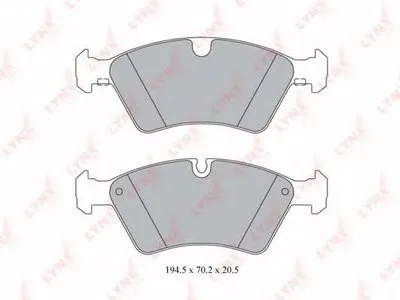 Комплект тормозных колодок, дисковый тормоз LYNXauto купить