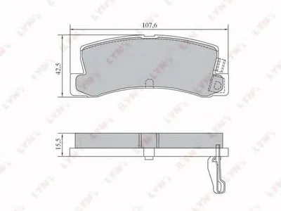 Комплект тормозных колодок, дисковый тормоз LYNXauto купить
