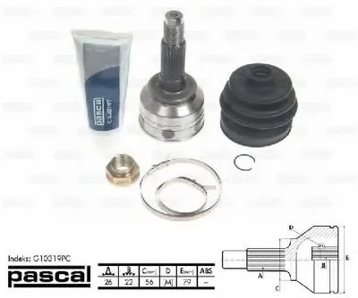 Шарнирный комплект, приводной вал PASCAL купить