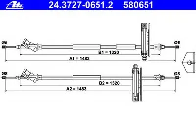 Трос, стояночная тормозная система ATE купить