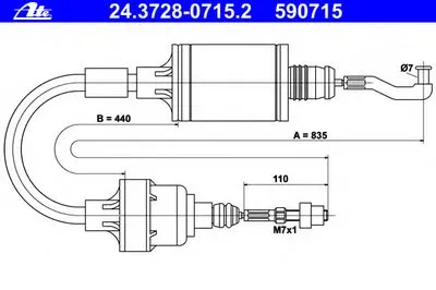 Тросик сцепления ATE купить