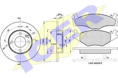 Комплект тормозов, дисковый тормозной механизм ICER купить