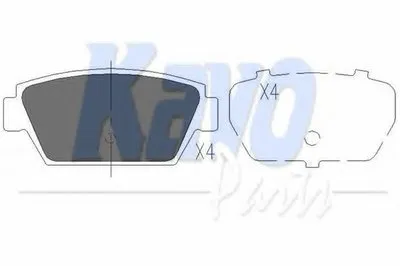 Комплект тормозных колодок, дисковый тормоз KAVO PARTS купить