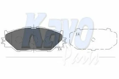 Комплект тормозных колодок, дисковый тормоз KAVO PARTS купить