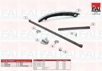 Комплект цепи привода распредвала FAI AutoParts купить