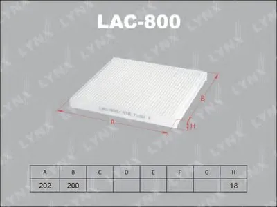 Фильтр, воздух во внутренном пространстве LYNXauto купить