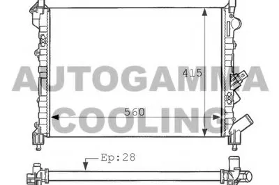 Радиатор, охлаждение двигателя AUTOGAMMA купить