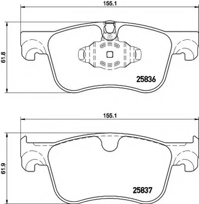 Комплект тормозных колодок, дисковый тормоз HELLA PAGID купить