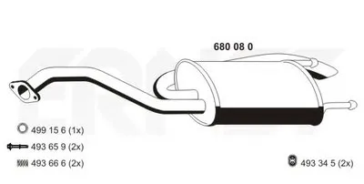 Глушитель выхлопных газов конечный ERNST купить