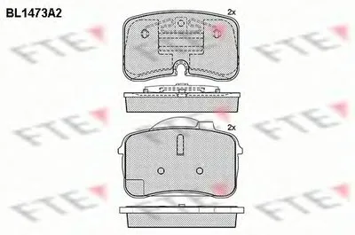 Комплект тормозных колодок, дисковый тормоз FTE купить