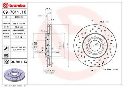 Тормозной диск BREMBO XTRA LINE BREMBO купить