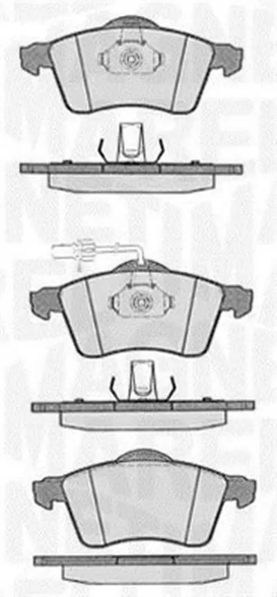 Комплект тормозных колодок, дисковый тормоз MAGNETI MARELLI купить
