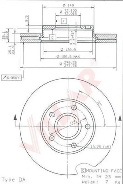 Тормозной диск VILLAR купить