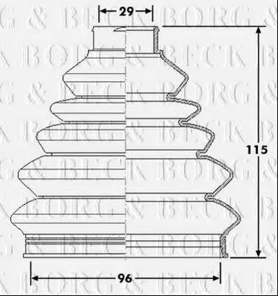 Пыльник, приводной вал BORG & BECK купить
