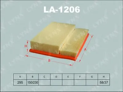 Воздушный фильтр LYNXauto купить