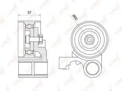 Натяжной ролик, ремень ГРМ LYNXauto купить