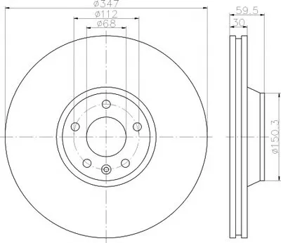 Тормозной диск PRO Carbonic Black HELLA PAGID купить