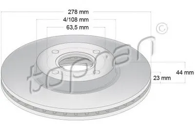 Тормозной диск COATED TOPRAN купить