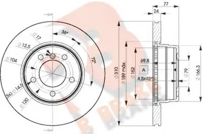 Тормозной диск R BRAKE купить