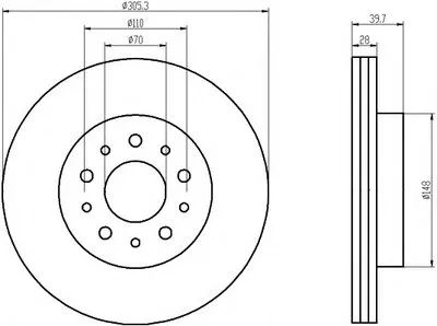 Тормозной диск PRO HELLA купить