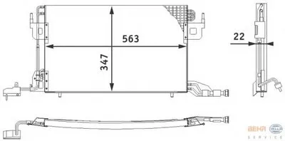 Конденсатор, кондиционер BEHR HELLA SERVICE HELLA купить