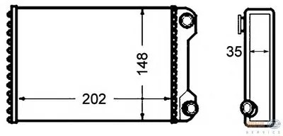 Теплообменник, отопление салона BEHR HELLA SERVICE HELLA купить