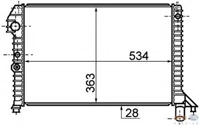 Радиатор, охлаждение двигателя BEHR HELLA SERVICE HELLA купить