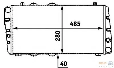 Радиатор, охлаждение двигателя BEHR HELLA SERVICE HELLA купить