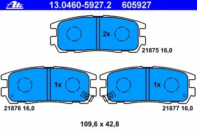 Комплект тормозных колодок, дисковый тормоз ATE купить