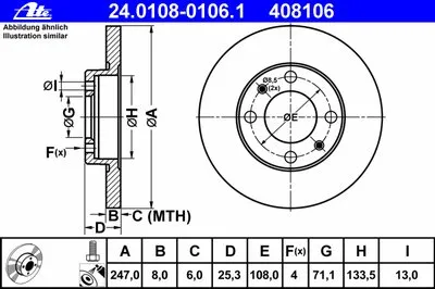 Тормозной диск ATE купить