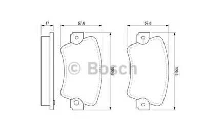Комплект тормозных колодок, дисковый тормоз BOSCH купить