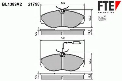 Комплект тормозных колодок, дисковый тормоз FTE купить